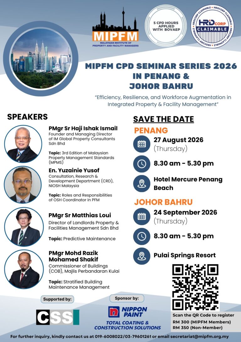 MIPFM CPD Seminar Series 2026 in Penang and Johor Bahru